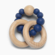 Loulou Lollipop Bubble Silicone & Wood Teething Rattle - True Blue