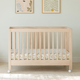 babyletto Maki Portable Folding Crib with Toddler Bed Conversion Kit - Washed Natural