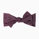 Copper Pearl Knit Headband Bow - Plum