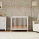 babyletto Gelato 4-in-1 Convertible Mini Crib - White Finish With Washed Natural Feet