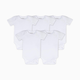 Burt's Bees Baby Organic Short Sleeve Bodysuit (5 Pack) - Cloud, 0-3 M