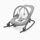 Baby Delight Aura Deluxe Portable Rocker & Seat - Quilted Charcoal Tweed