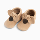 Freshly Picked Knotted Bow Moccasins - Weathered Brown, Newborn