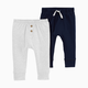 Carter's Cotton Pants (2 Pack) - Grey/Navy, Nb