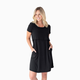 Kindred Bravely Eleanora Maternity and Nursing Lounge Dress - Black, X-Large