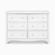 daVinci Kalani 6-Drawer Double Wide Dresser - White