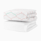 Newton Baby 2-Pack Organic Cotton Breathable Mini Crib Sheets - Dreamweaver Blush Coral + Solid White