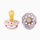 BIBS Boheme Natural Rubber Pacifier (2 Pack) - Blossom / Dusky Lilac, Size 1
