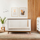 babyletto Scoot 3-in-1 Convertible Crib with Toddler Bed Conversion Kit - White/Natural Walnut