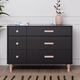 babyletto Lolly 6-Drawer Double Dresser - Black / Washed Natural