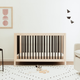 babyletto Gelato 4-in-1 Convertible Crib with Toddler Bed Conversion Kit - Washed Natural / Black