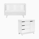 babyletto Hudson Crib & Hudson Dresser Bundle - White Crib And White Dresser