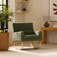 Nursery Works Sleepytime Rocker - Olive Boucle With Light Legs