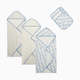 Small Story 6-Piece Organic Cotton Bath Time Set - Rain Drops