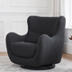 Nursery Works Solstice Swivel Glider - Black Boucle With Black Wood Base