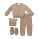 Tiny Kind 4-Piece Sweater Gift Set - Linen, 3-6 M