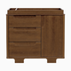babyletto Yuzu 3-Drawer Changer Dresser - Natural Walnut