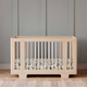 babyletto Yuzu 8-in-1 Convertible Crib with All-Stages Conversion Kits - Washed Natural / White
