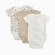 Tiny Kind Assorted Bodysuits (3 Pack) - Assorted Neutrals, 3-6 M