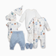 Tiny Kind Head to Toe 7 Piece Set - Tiny Houses, 0-3 M