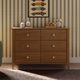 babyletto Sprout 6-Drawer Double Dresser - Chestnut / Natural