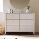 babyletto Sprout 6-Drawer Double Dresser - White