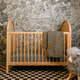 babyletto Bondi 3-in-1 Convertible Crib with Toddler Bed Conversion Kit - Honey With Natural Cane