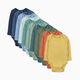 Honest Baby Clothing 10-Pack Organic Cotton Long Sleeve Bodysuits - Rainbow Gem Blues, Newborn, 10