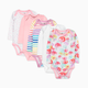 Honest Baby Clothing 5-Pack Organic Cotton Long Sleeve Bodysuit - Rose Blossom, 0-3 M