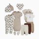 Small Story Layette Essentials Organic Cotton 12-Piece Gift Set - Bear Hugs, 3-6 M