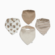Small Story Organic Cotton Bandana Bib (4 Pack) - Bear Hugs