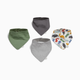 Small Story Organic Cotton Bandana Bib (4 Pack) - Dinos Multi