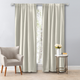 Ricardo Trading Ultimate Black-Out 2-Way Pocket Window Panel Curtain - Ivory, 56"W X 63"L