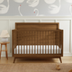 babyletto Palma 4-in-1 Convertible Crib with Toddler Bed Conversion Kit - Natural Walnut