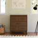 babyletto Scoot 3-Drawer Changer Dresser with Removable Changing Tray - Natural Walnut