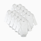Honest Baby Clothing 10-Pack Organic Cotton Long Sleeve Bodysuits - Bright White, Newborn, 10