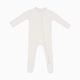 Kyte Baby Ribbed Zipper Footie - Oat, 0-3 M