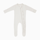 Kyte Baby Ribbed Ruffle Zipper Footie - Oat, 3-6 M