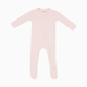 Kyte Baby Ribbed Zipper Footie - Blush, 12-18 M