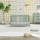 Carter's by daVinci Colby GROW 6-in-1 Convertible Bassinet to Crib - Light Sage