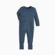 Tiny Kind Bamboo Viscose Convertible Solid Footie - Navy, 3-6 M