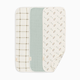 Crane Baby Avery Organic Cotton 3-pc. Burp Cloth Set - Poppy