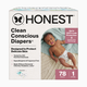 The Honest Company Clean Conscious Disposable Diapers Newborn-Size 2 - Above It All + Pattern Play, Size 1, 78 Count