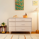 babyletto Lolly 6-Drawer Double Dresser - Washed Natural