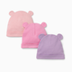 Small Story Organic Cotton Bear Hat (3 Pack) - Pinks, 0-6 M