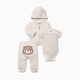 Small Story Organic Cotton 3-Piece Hoodie Set - Beary Cute, 3-6 M