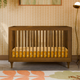 babyletto Lolly 3-in-1 Convertible Crib with Toddler Bed Conversion Kit - Natural Walnut