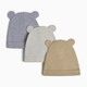 Small Story Organic Cotton Bear Hat (3 Pack) - Core Neutrals, 0-6 M