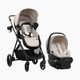 Evenflo Evenflo Shyft Intuiti+ Travel System featuring Revolve180 LiteMax NXT with SensorySoothe - Champagne With Green & Gentle