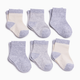 Small Story 6-Pack Crew Socks - Gray, 0-3 M
